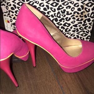 Hot pink heals.